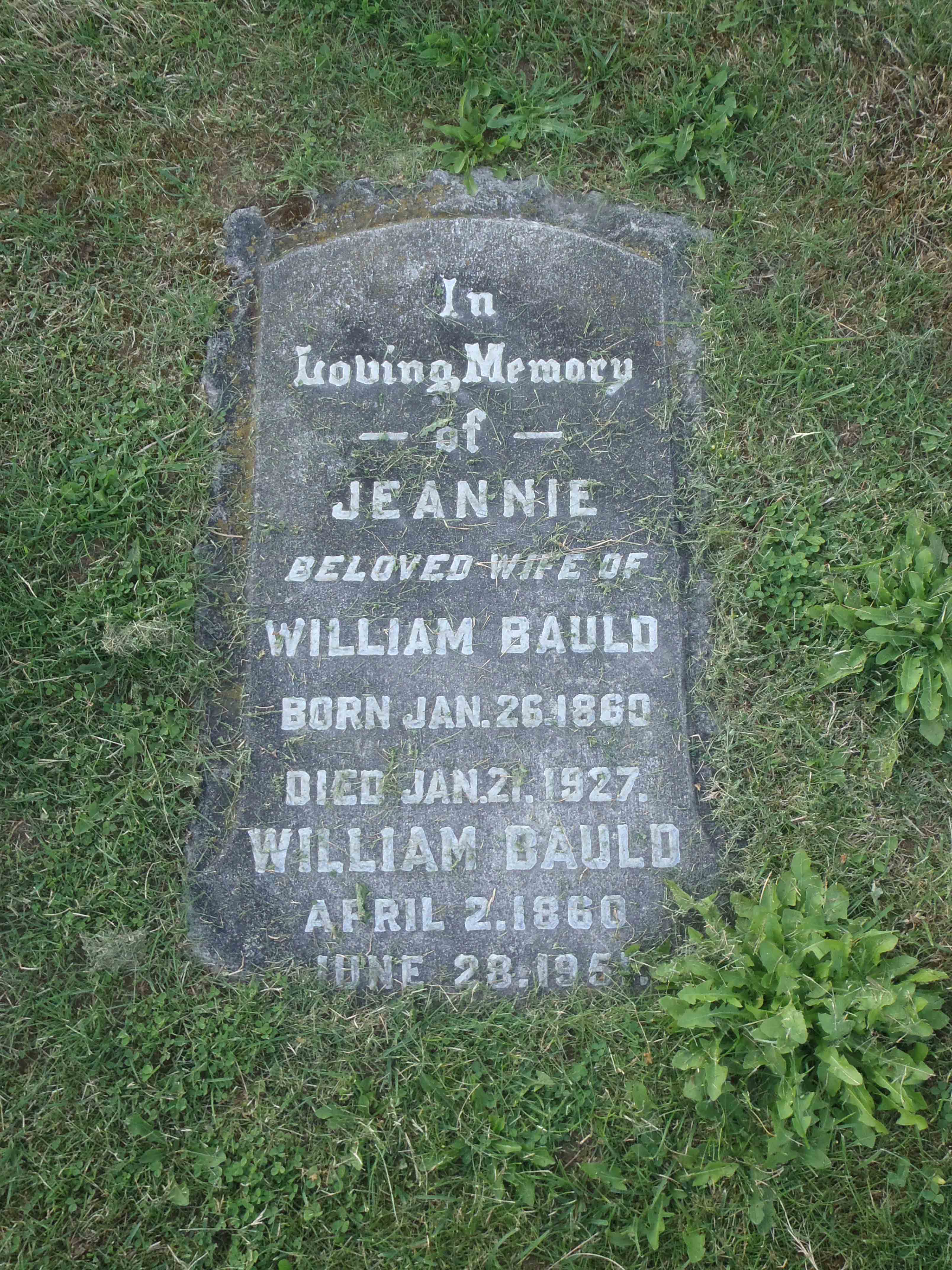 William Bauld gravesite, Ladysmith Cemetery